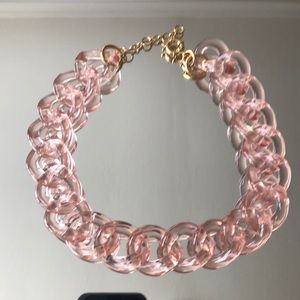 JCrew Lucite Necklace Pink Blush